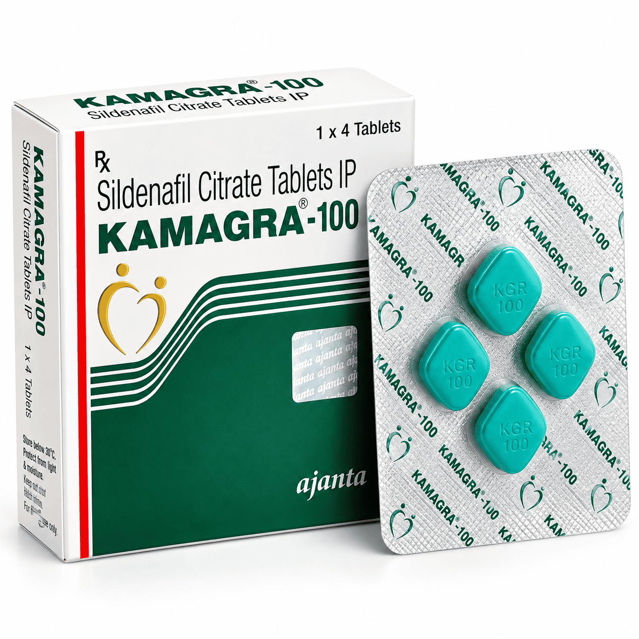 Kamagra-100 Gold sildenafil citrate tablets with blister pack