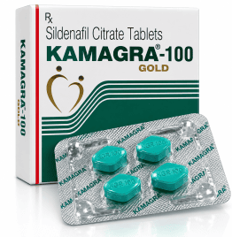 Kamagra-100 Gold sildenafil citrate tablets with blister pack