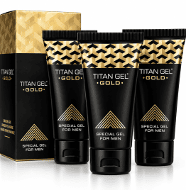 Titan Gel Gold special gel for men with black and gold packaging