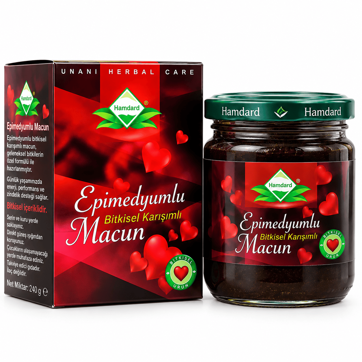 Hamdard Epimedium Macun herbal paste 240g jar and box